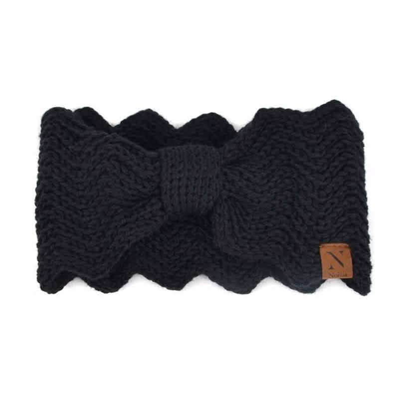 Women's Knotted Knit Winter Head Band Women's Apparel Black - DailySale