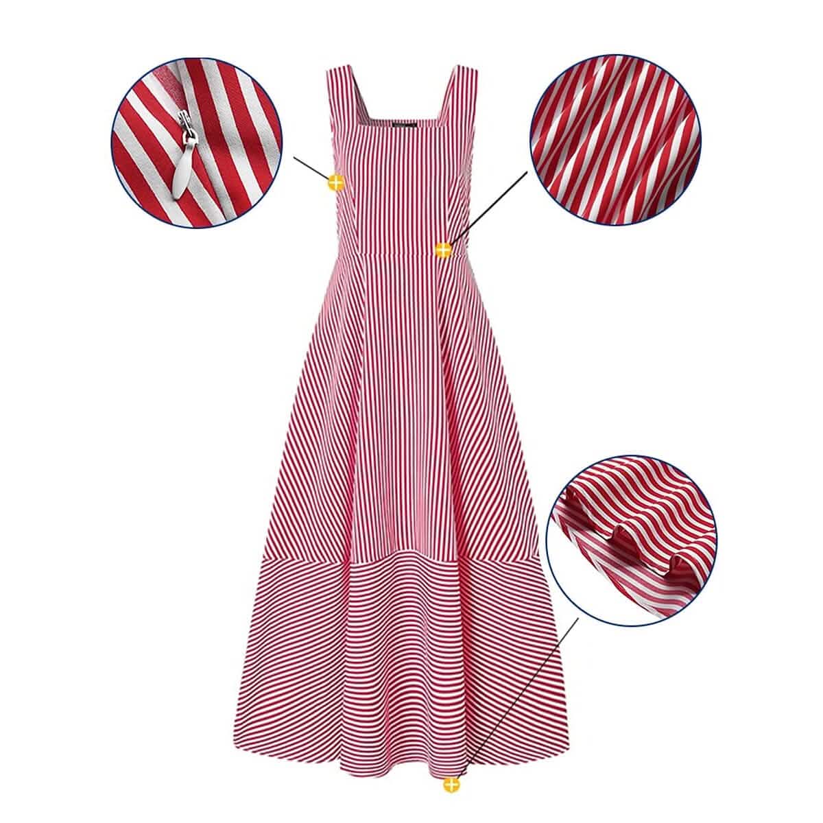 Women's Long A Line Striped Maxi Dress Women's Dresses - DailySale