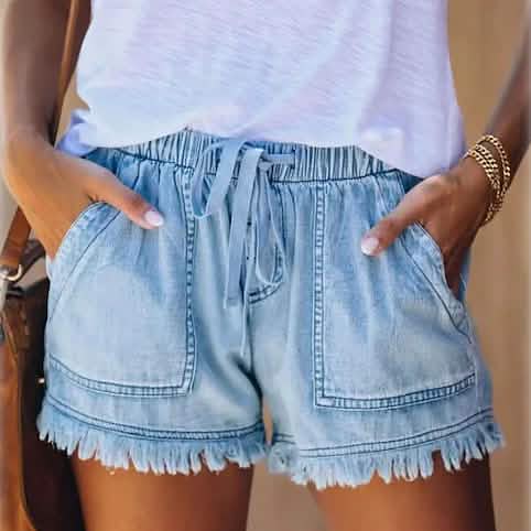 Women's Loose Denim Shorts Women's Bottoms Light Blue S - DailySale