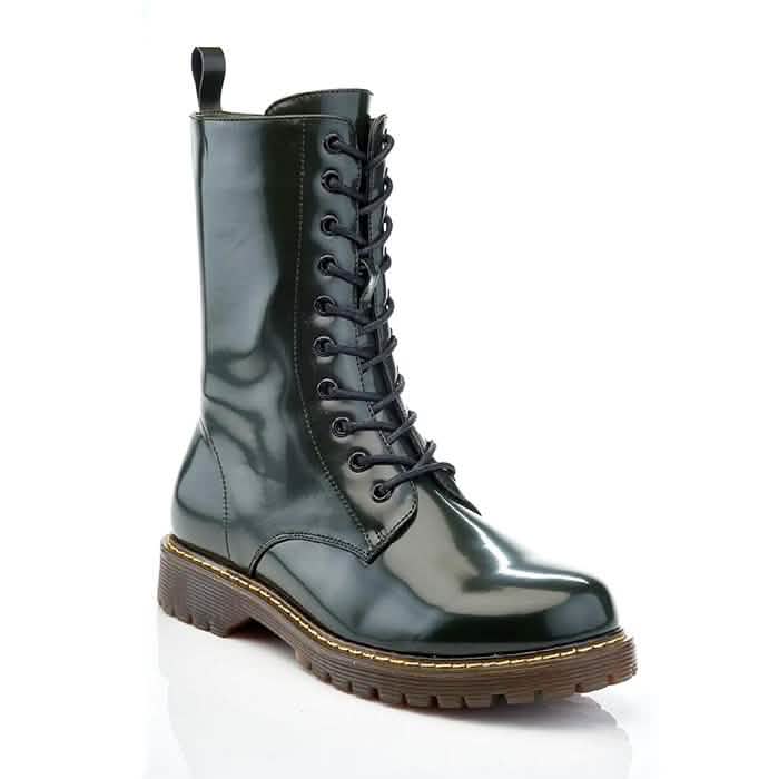 Women's Mid-Calf Classic Marten-Style Combat Boots - Assorted Styles Women's Clothing Black 7 - DailySale