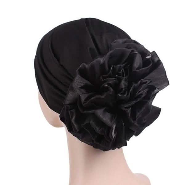 Women's Milk Silk Flower Turban Women's Shoes & Accessories Black - DailySale