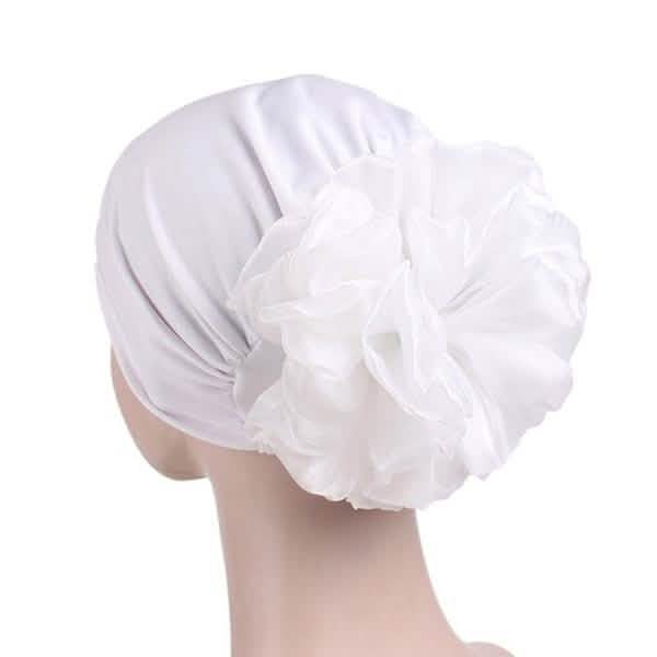 Women's Milk Silk Flower Turban Women's Shoes & Accessories White - DailySale