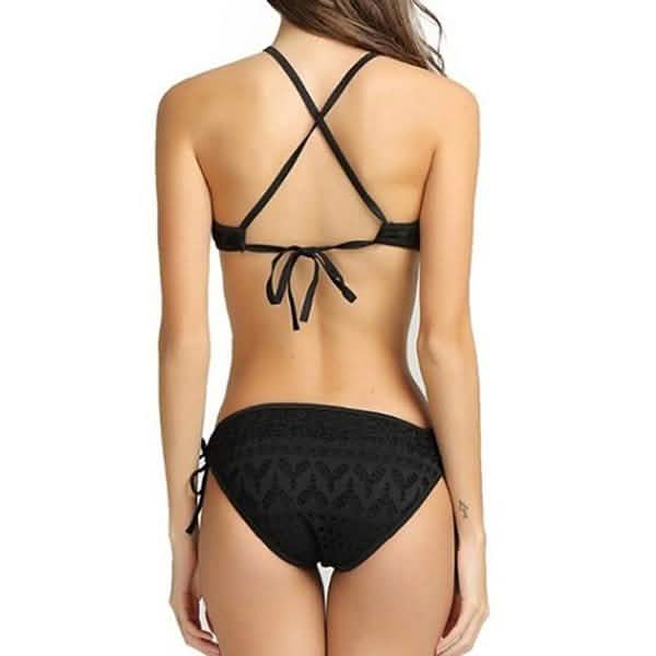 Women's One-Piece Bikini Solid Crochet Swimsuit Women's Clothing - DailySale