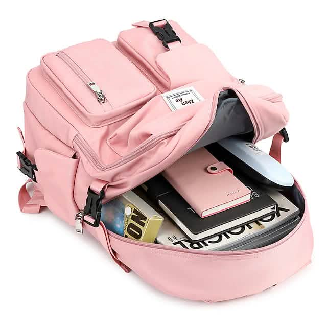 Women's Oxford Fabric Adjustable Large Capacity Backpack Bags & Travel - DailySale