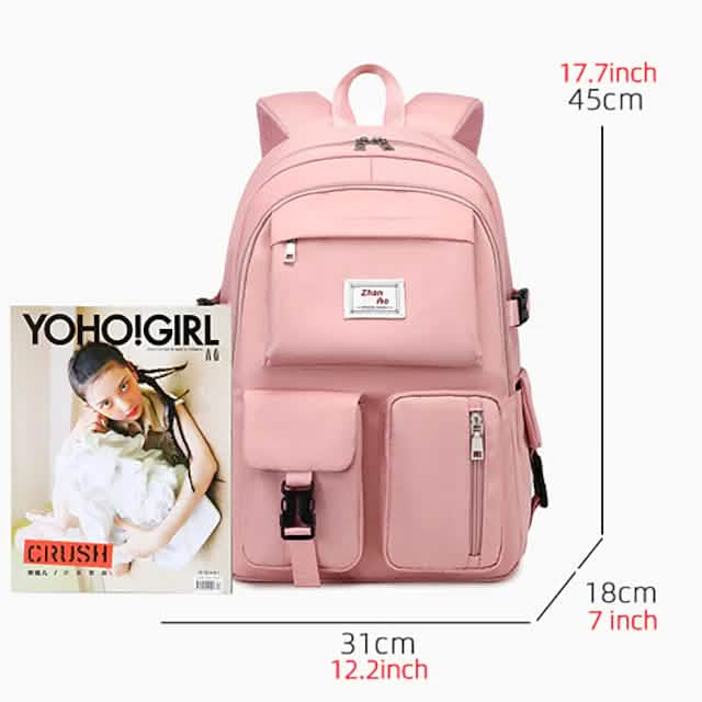 Women's Oxford Fabric Adjustable Large Capacity Backpack Bags & Travel - DailySale