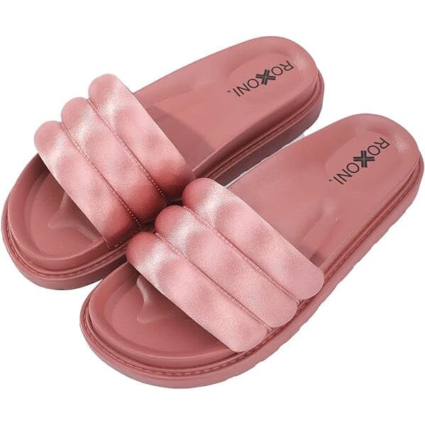 Women’s Padded Strap Slide Sandals Stylish Open Toe Sandals Women's Shoes & Accessories Pink 6 - DailySale
