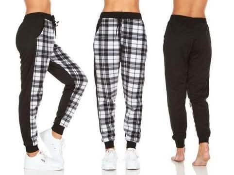 Women's Plaid Jogger Pants With Pockets Women's Apparel - DailySale