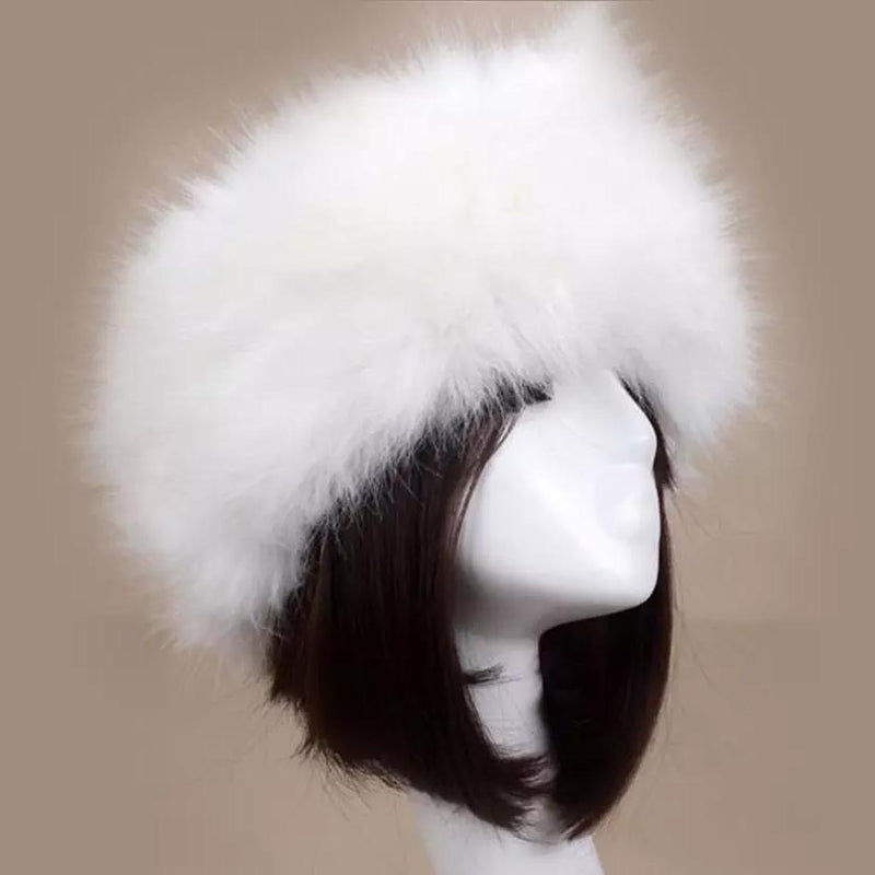 Women's Russian Faux Fluffy Fox Fur Hat Women's Shoes & Accessories White - DailySale