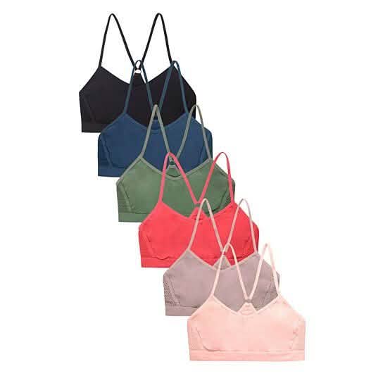 Women's Seamless Mesh Racerback Bralette Sports Bras Women's Lingerie 2-Pack - DailySale