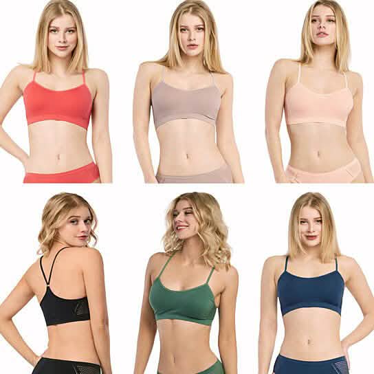 Women's Seamless Mesh Racerback Bralette Sports Bras Women's Lingerie - DailySale