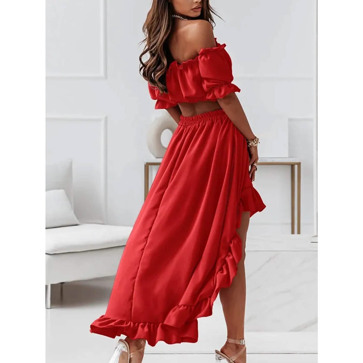 Women's Sexy Boho Solid Color Casual Dress Two Piece Women's Dresses - DailySale