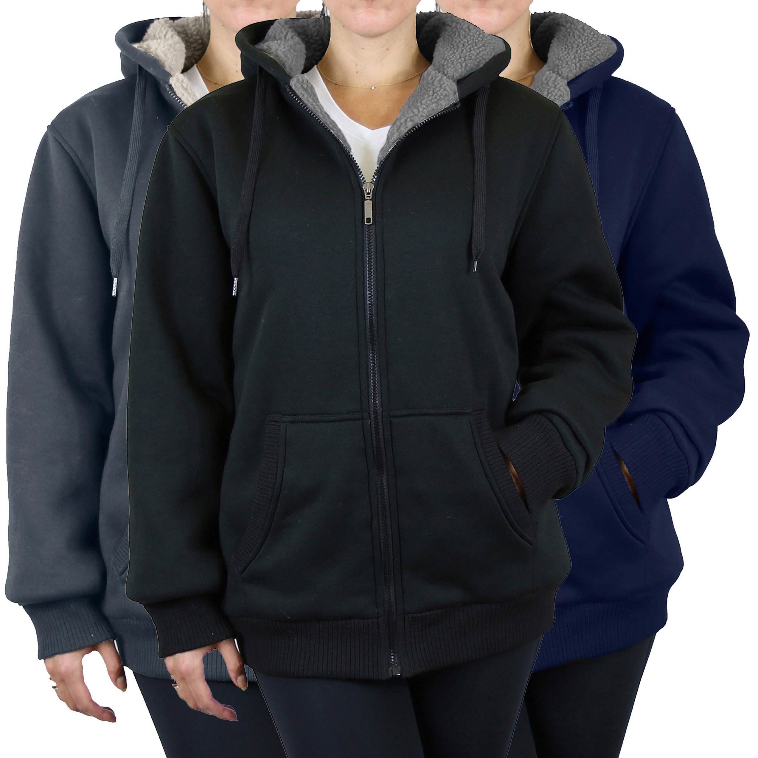 Women's Sherpa Hoodie, Hat and Thermal Socks Gift Set Women's Clothing - DailySale