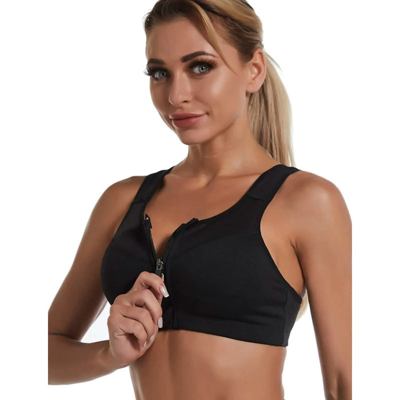 Women's Shock Resistant Sports Bra Women's Swimwear & Lingerie Black S - DailySale