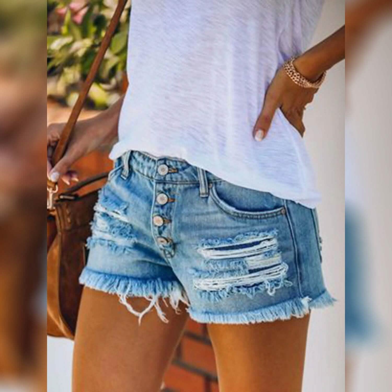 Women's Shorts Hot Pants Distressed Jeans Denim - DailySale
