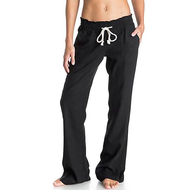 Women's Simple Comfortable Breathable Trousers Women's Bottoms Black S - DailySale