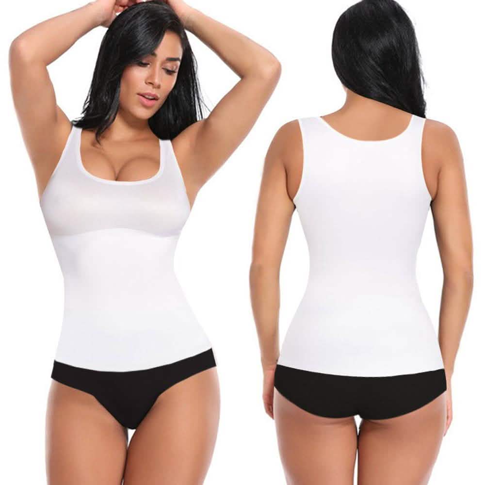 Women's Slim Compression Tank Top Women's Apparel M White - DailySale