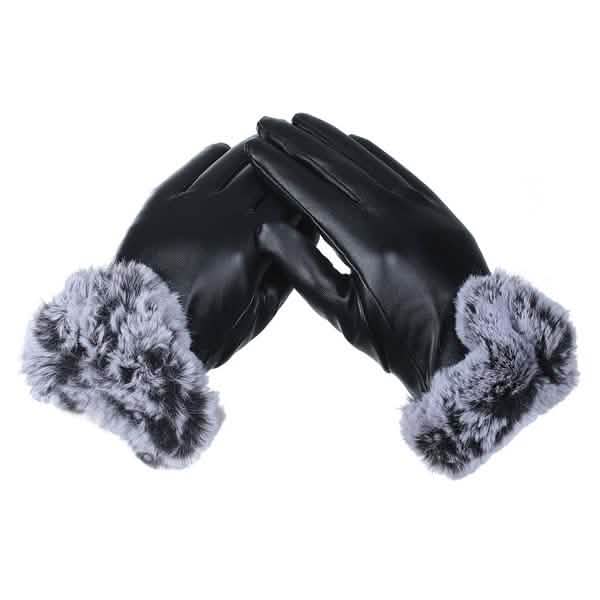 Women's Soft Leather Gloves Women's Shoes & Accessories Black - DailySale