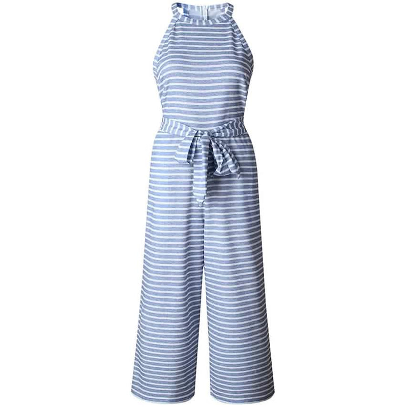Women's Solid Color Crew Neck Casual Jumpsuit Women's Dresses - DailySale