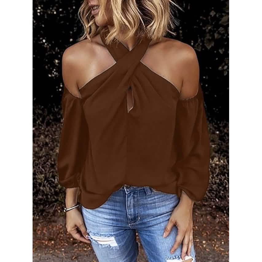 Women's Solid Color Halter Top Women's Tops - DailySale