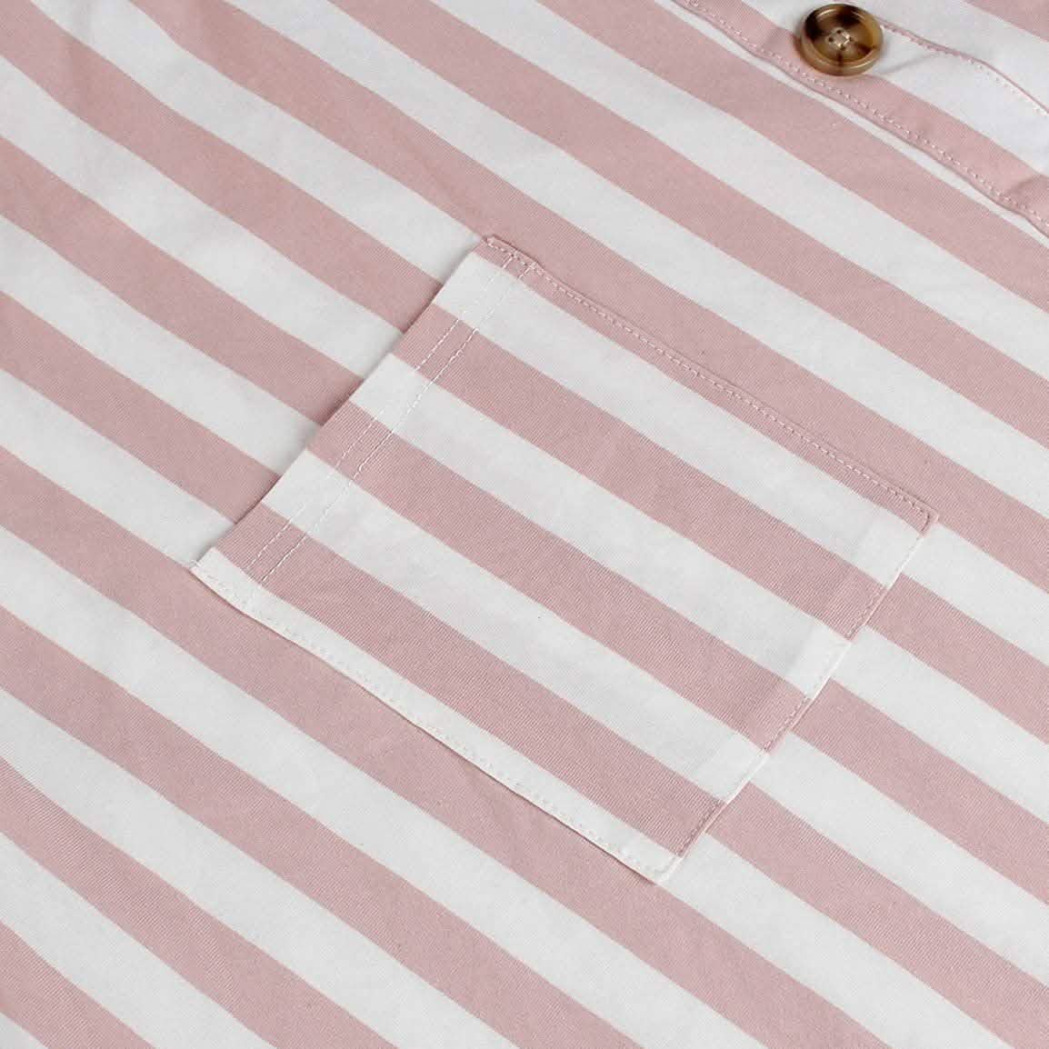 Womens Stripe Short Sleeve Wrap V Neck Button Front Tie Belted Dress Women's Clothing - DailySale