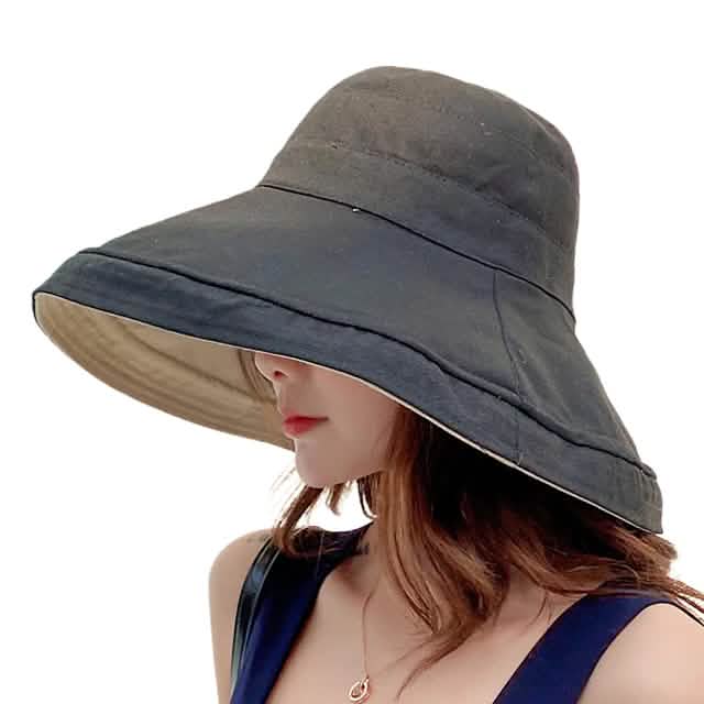 Women's Sun Protection Sun Hat Women's Shoes & Accessories Black - DailySale
