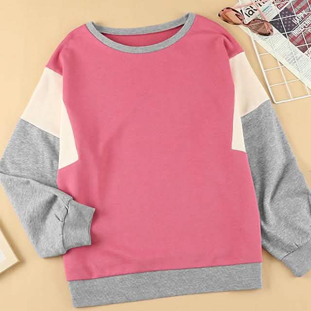 Women's Sweatshirt Pullover Color Block Patchwork Women's Tops - DailySale