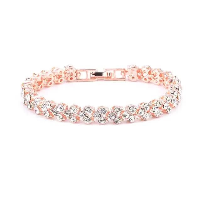 Women's Tennis Crystal Bracelet Bracelets Rose Gold - DailySale