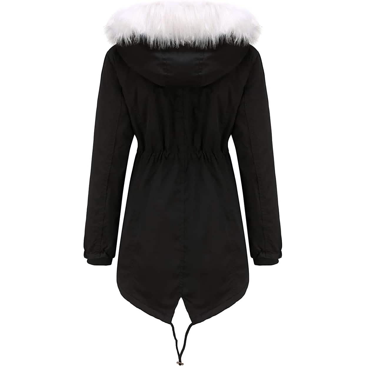 Women's Thick Warm Fleece Lined Winter Coat Jacket Parka with Fluffy Hood Women's Outerwear - DailySale