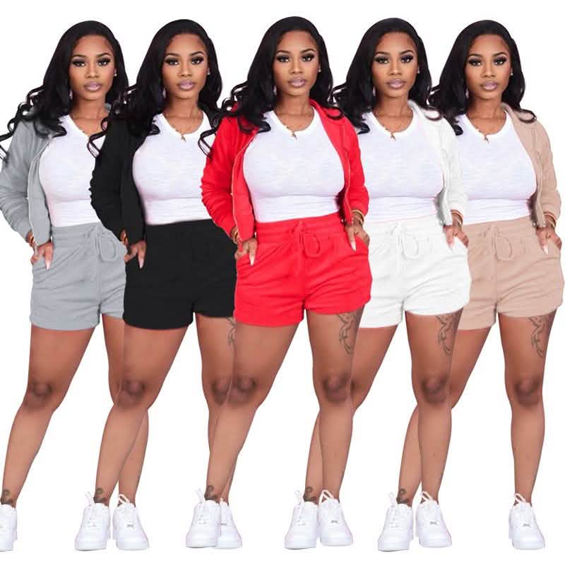 Women's Tracksuits Casual Sportswear Neon Two-Piece Short Sets Women's Clothing - DailySale