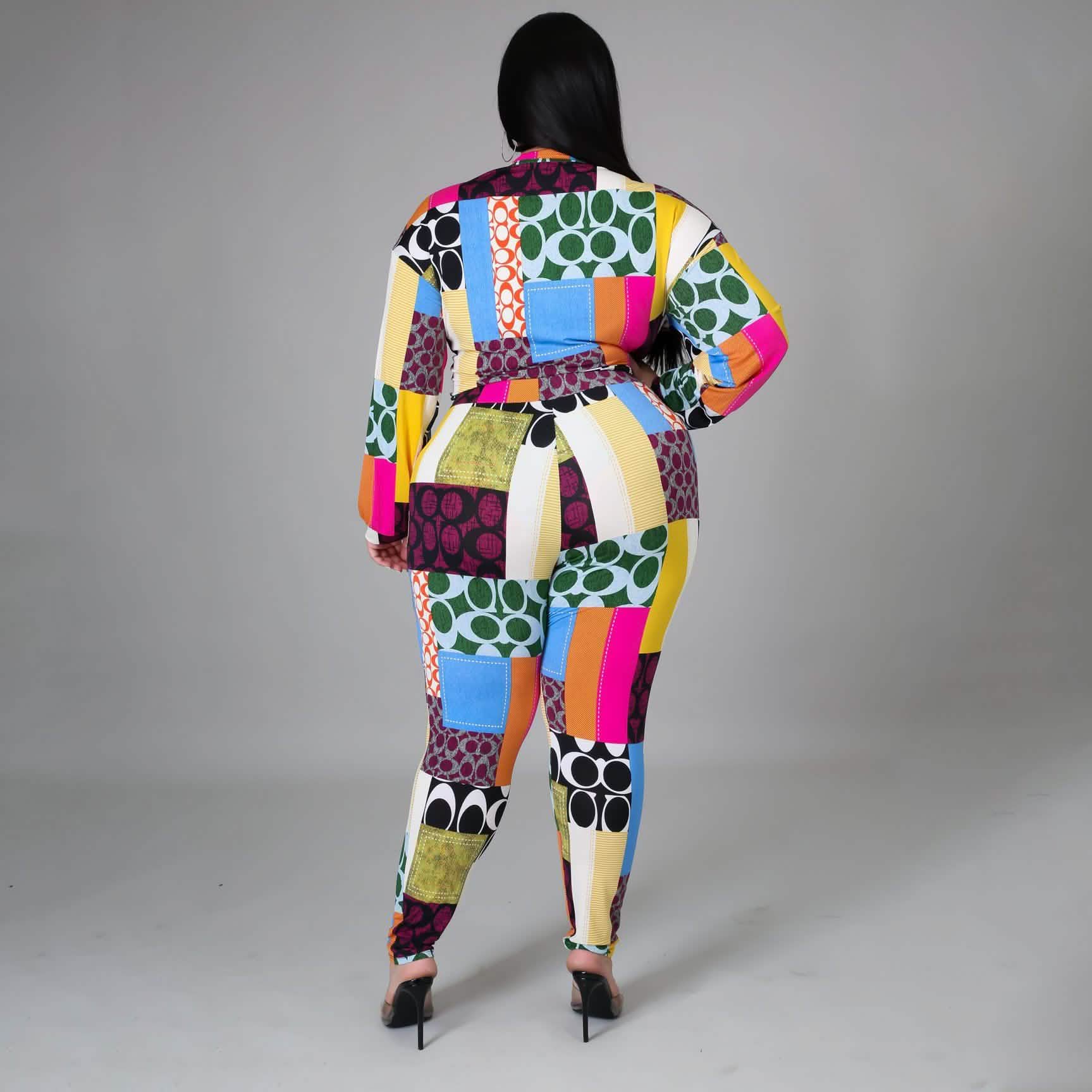 Women's Two-Piece Stretch Set Long Sleeve Crop Top Women's Clothing - DailySale