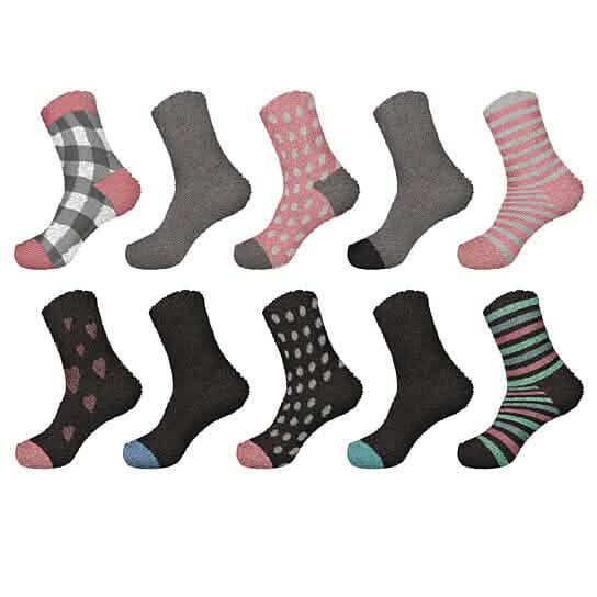 Women's Ultra-Plush Cozy Warm Fuzzy Fluffy Crew Socks Women's Shoes & Accessories - DailySale