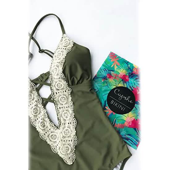 Women's Vintage Lace Bikini Bathing Suit Women's Swimwear & Lingerie - DailySale