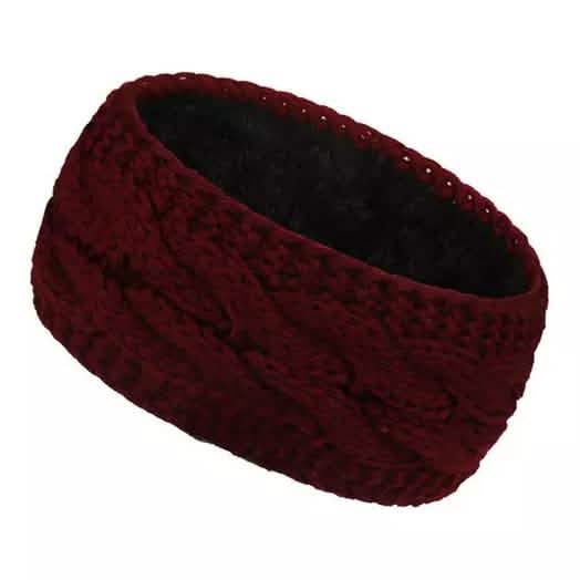 Women's Winter Cable Knit Headband Women's Shoes & Accessories Red - DailySale