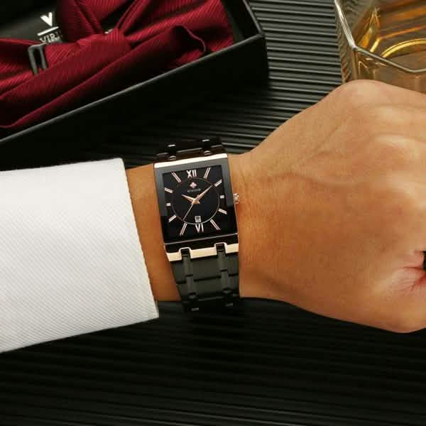 WWOOR Luxus Men Fashion Square Date Watch Men's Shoes & Accessories - DailySale
