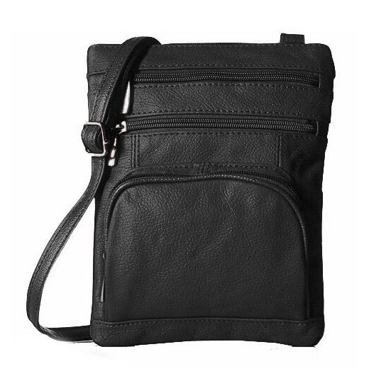 Soft Leather Crossbody Bag - Tavel