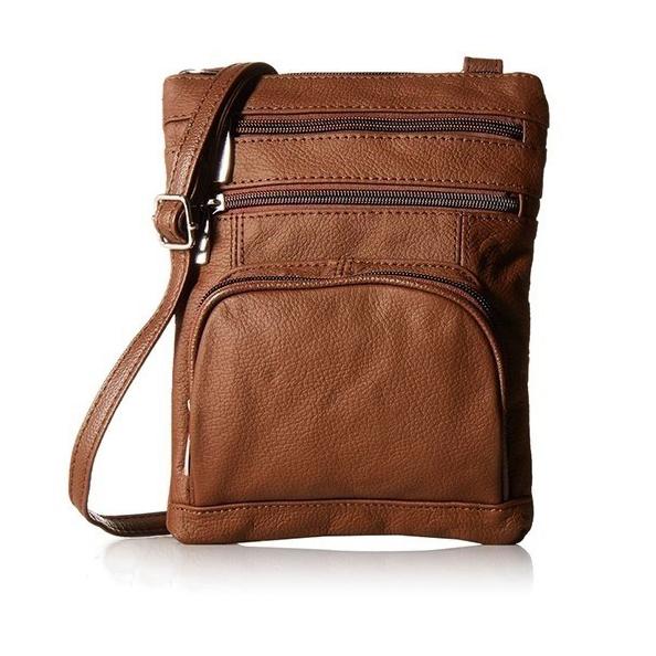 XL Super Soft Leather Crossbody Bag Bags & Travel Brown - DailySale