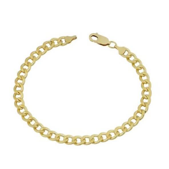 Yellow Gold Cuban, Mariner, Figaro, or Rope Bracelet Gold Filled High Polish Finish Bracelets Yellow Cuban - DailySale