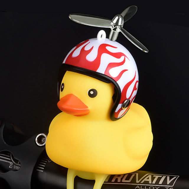 Yellow Little Duck Shape Bike Bell Bike Horn and Front Light Outdoor Lighting White - DailySale