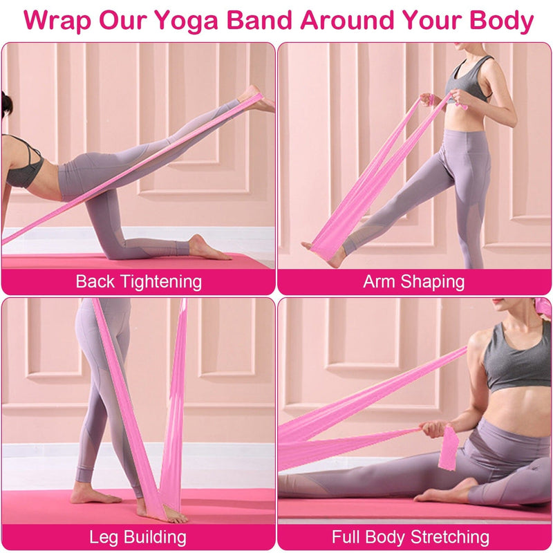 Yoga Resistance Band 3 Sets Non-Toxic Skin-Friendly Fitness - DailySale