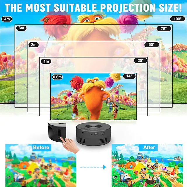 YT200 LED Projector Mini Handheld TV & Video - DailySale