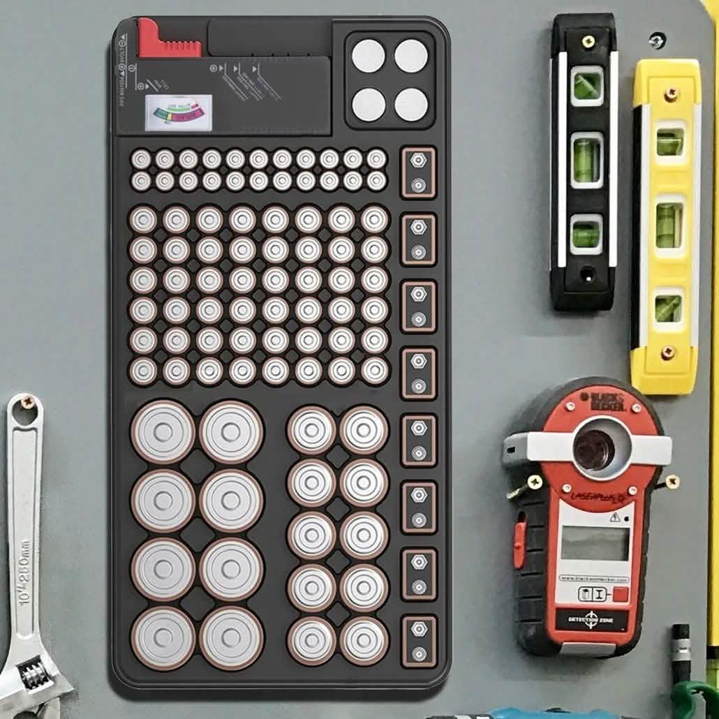 Zerodark Battery Organizer with Detachable Battery Tester Gadgets & Accessories - DailySale