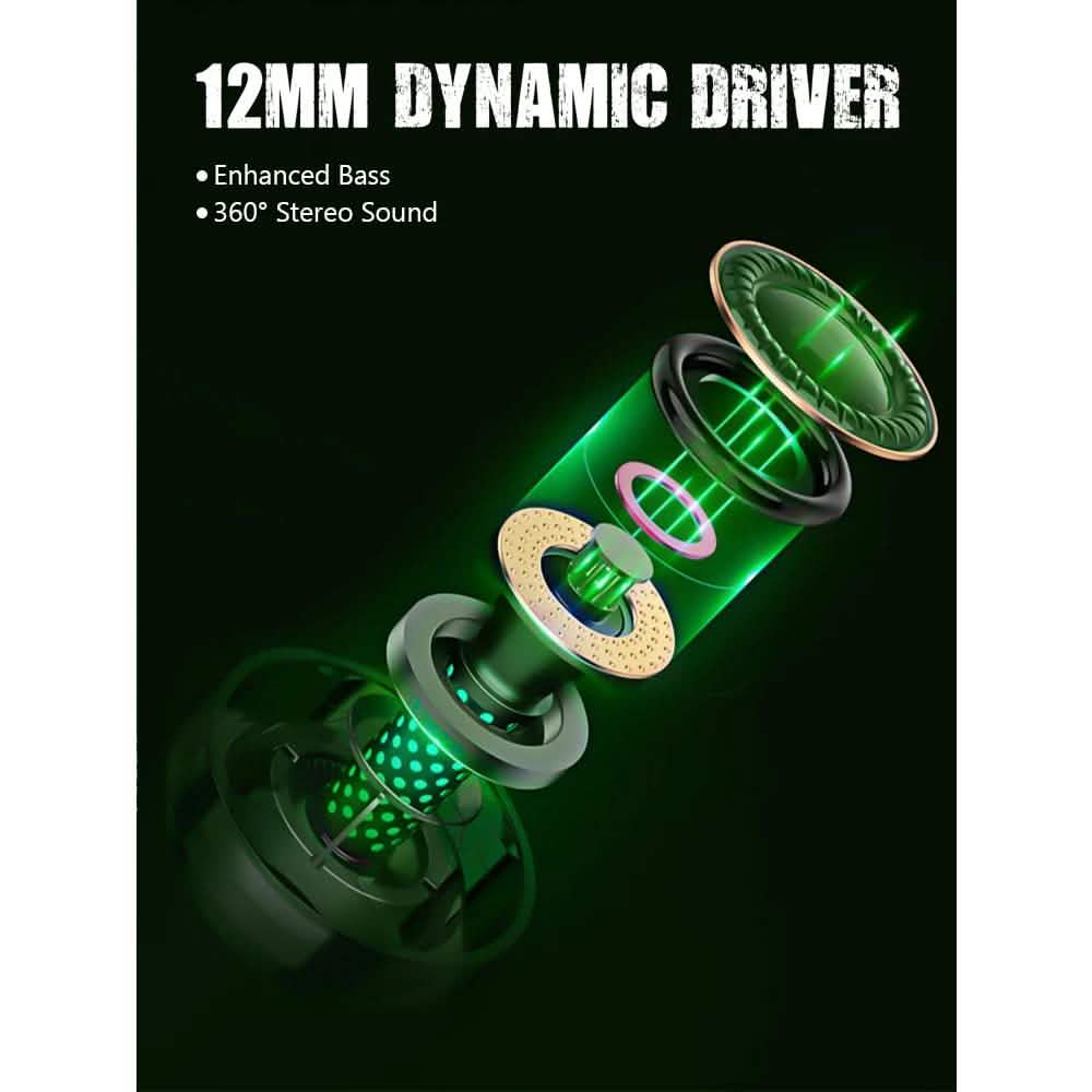 Zime Winner Gaming Headphones 65ms Low Latency TWS Bluetooth Earphone With Mic Bass Audio Sound Positioning Headphones & Audio - DailySale