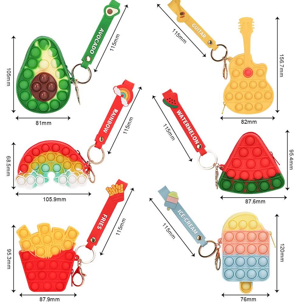 Zippered Pouch with Fidget Bubble Poppers and Bristles Toys & Games - DailySale