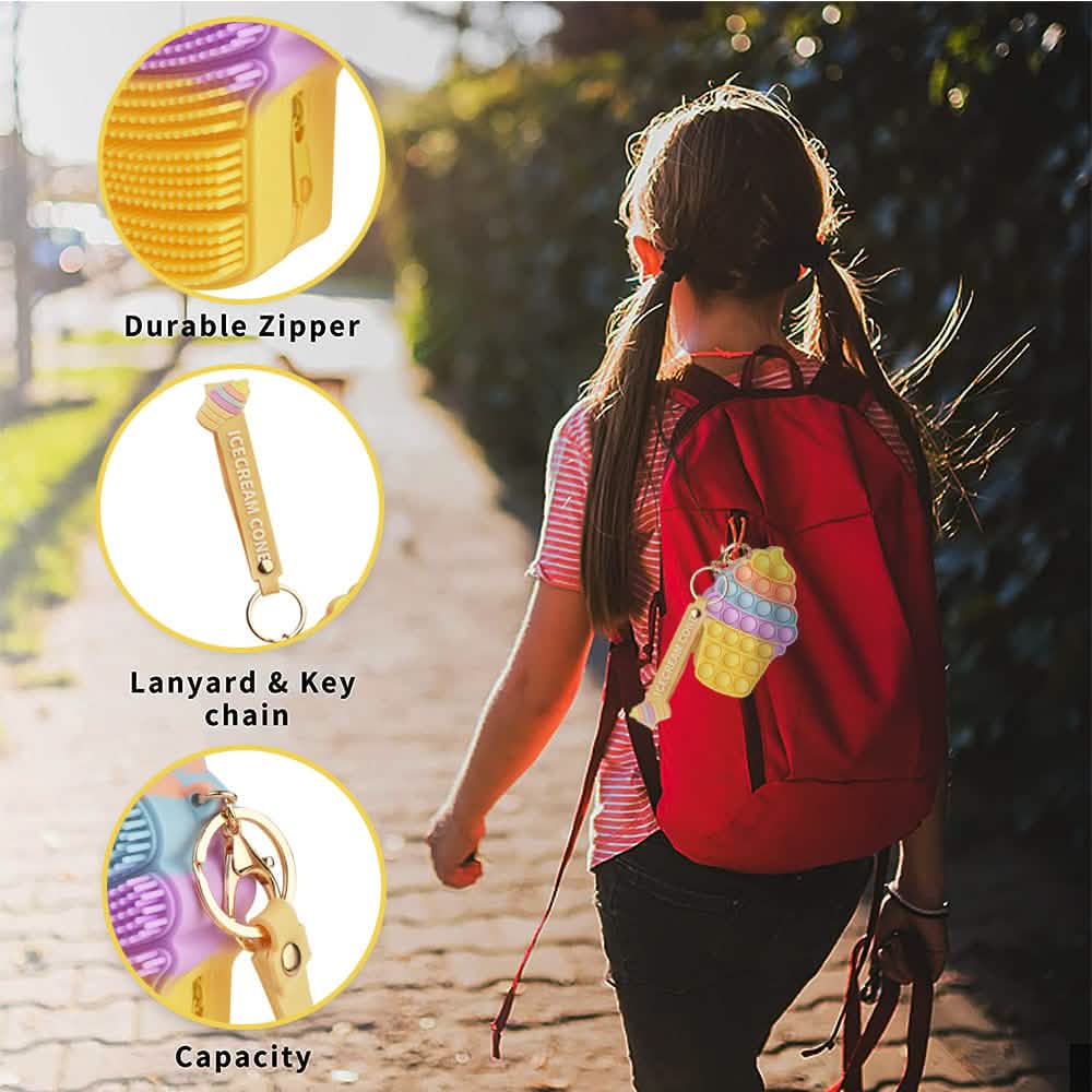 Zippered Pouch with Fidget Bubble Poppers and Bristles Toys & Games - DailySale