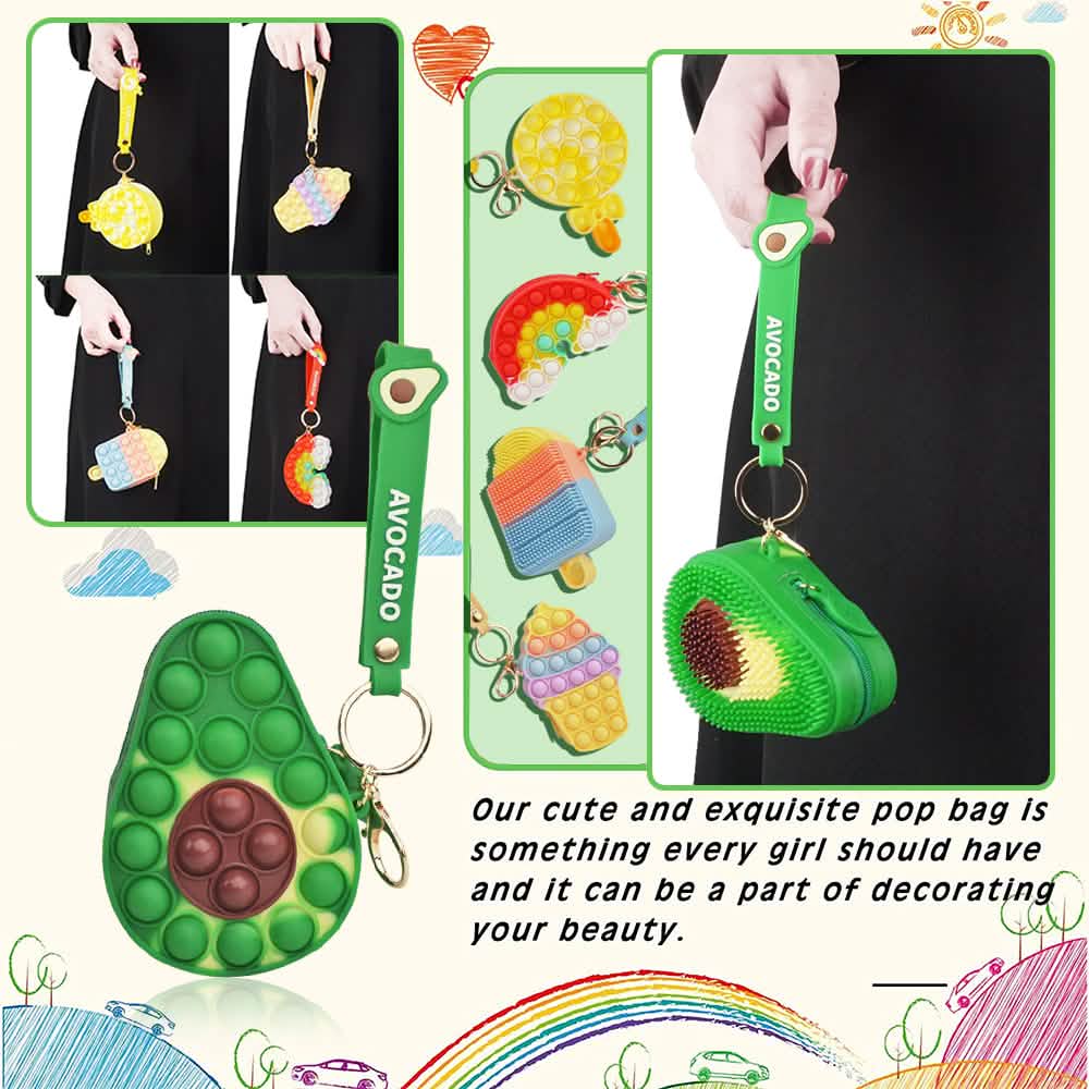 Zippered Pouch with Fidget Bubble Poppers and Bristles Toys & Games - DailySale