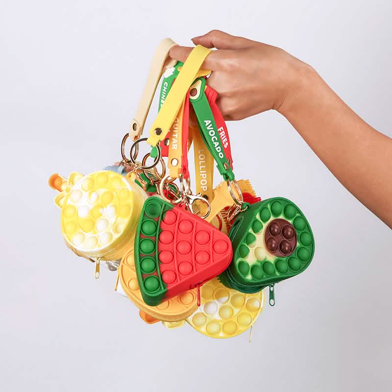 Zippered Pouch with Fidget Bubble Poppers and Bristles Toys & Games - DailySale