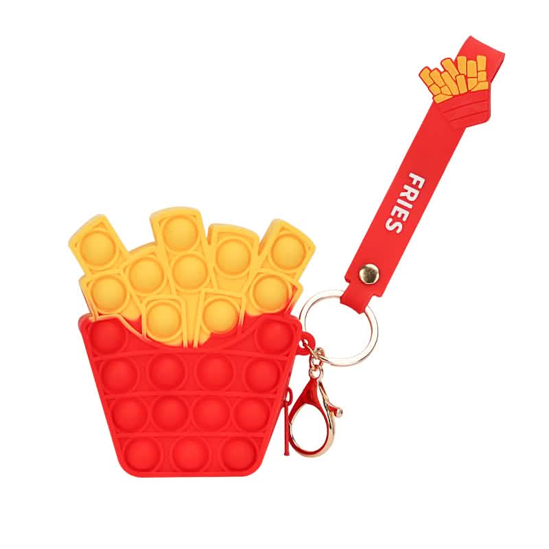 Zippered Pouch with Fidget Bubble Poppers and Bristles Toys & Games French Fries - DailySale