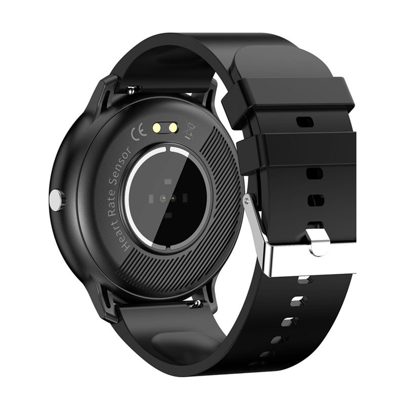 3/4 back view 0f Zl02 Smart Watch 1.28 Inch Smartwatch Fitness Running Watch in black