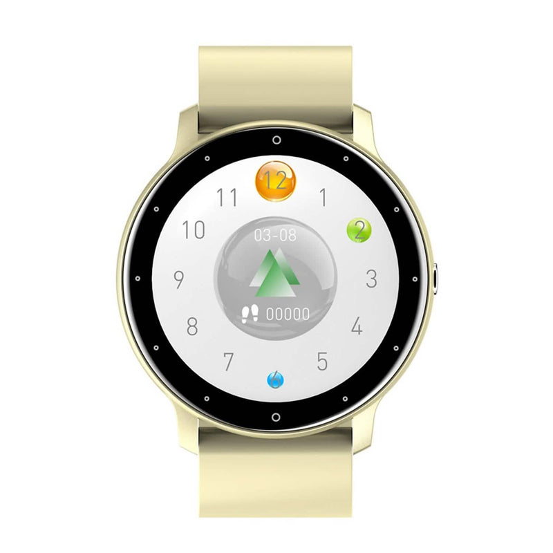 Man wearing a Smart Watch 1.28 Inch Smartwatch Fitness Running Watch in pink