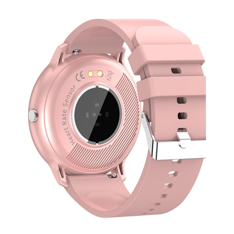 3/4 back view 0f Zl02 Smart Watch 1.28 Inch Smartwatch Fitness Running Watch in pink